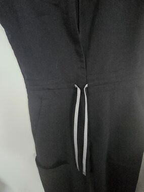 Fabletics Black Girls' Drawstring Jumpsuit with White Tie